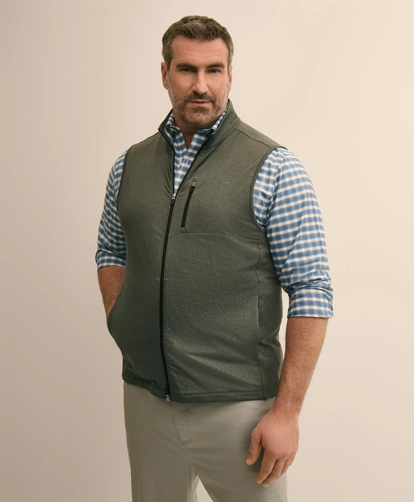 Brooks Brothers Men Performance Series Big & Tall Full-Zip Vest