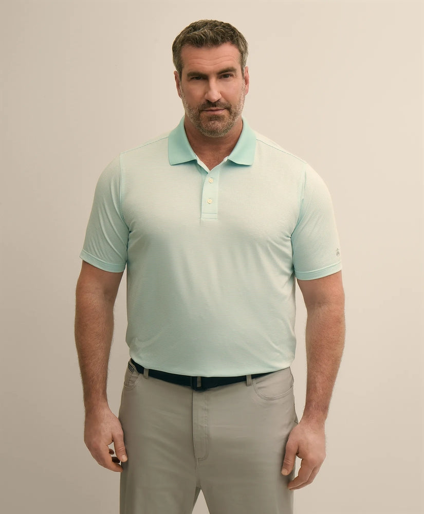 Brooks Brothers Men Performance Series Big & Tall Microstripe Polo Shirt