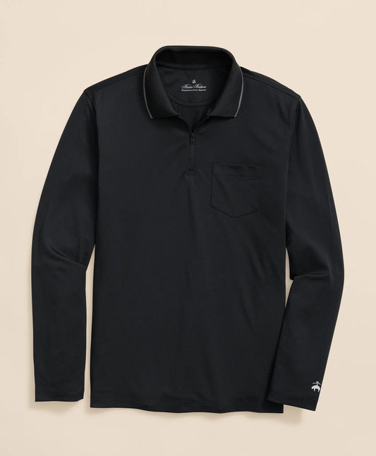 Brooks Brothers Sale Performance Series Long-Sleeve Zip-Neck Polo Shirt