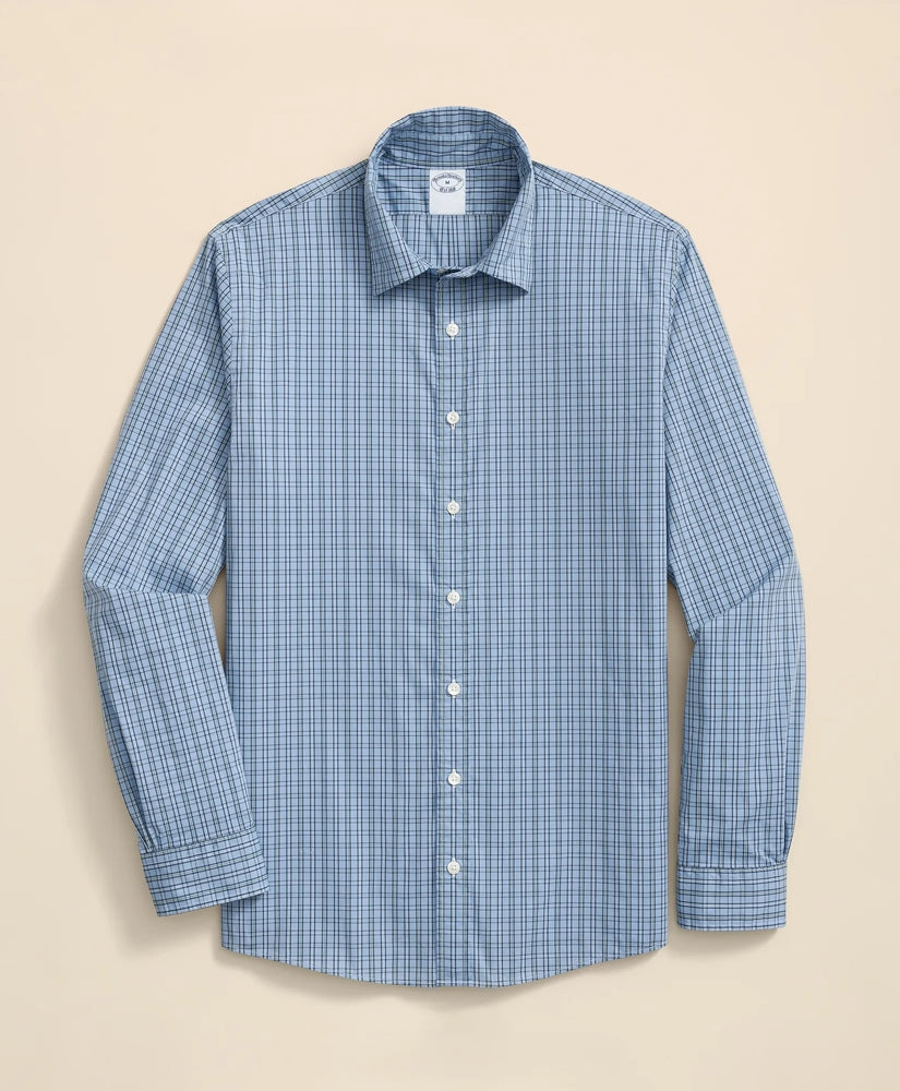 Brooks Brothers Sale Performance Series Stretch Spread Collar, Check Sport Shirt