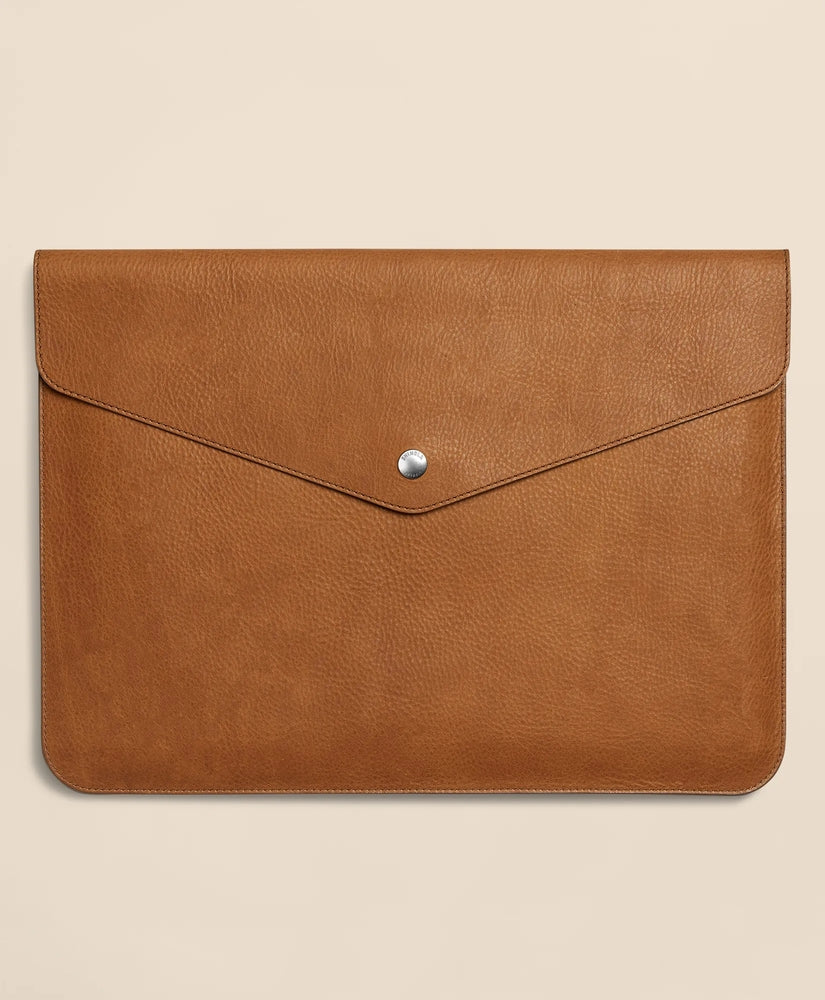 Brooks Brothers Men Shinola Leather Laptop Sleeve
