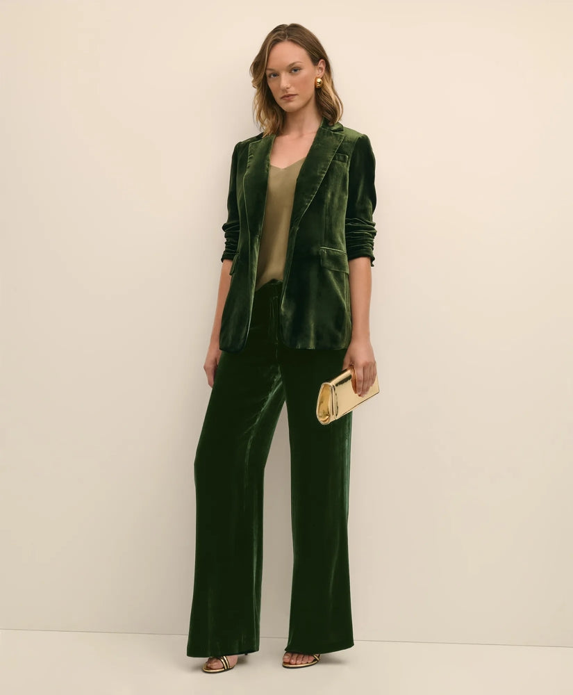 Brooks Brothers Sale Silk Blend Drapey Velvet Wide-Leg Trouser