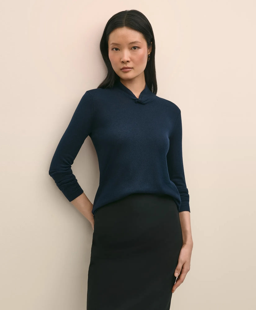 Brooks Brothers Sale Silk Cashmere Twist Neck Sweater
