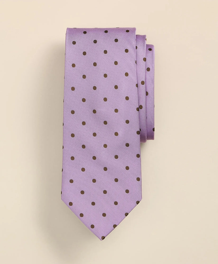 Brooks Brothers Men Silk-Cotton Dot Tie