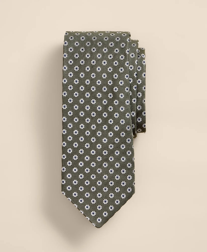 Brooks Brothers Men Silk Flower Foulard Tie