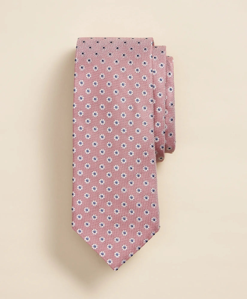 Brooks Brothers Men Silk Flower Foulard Tie