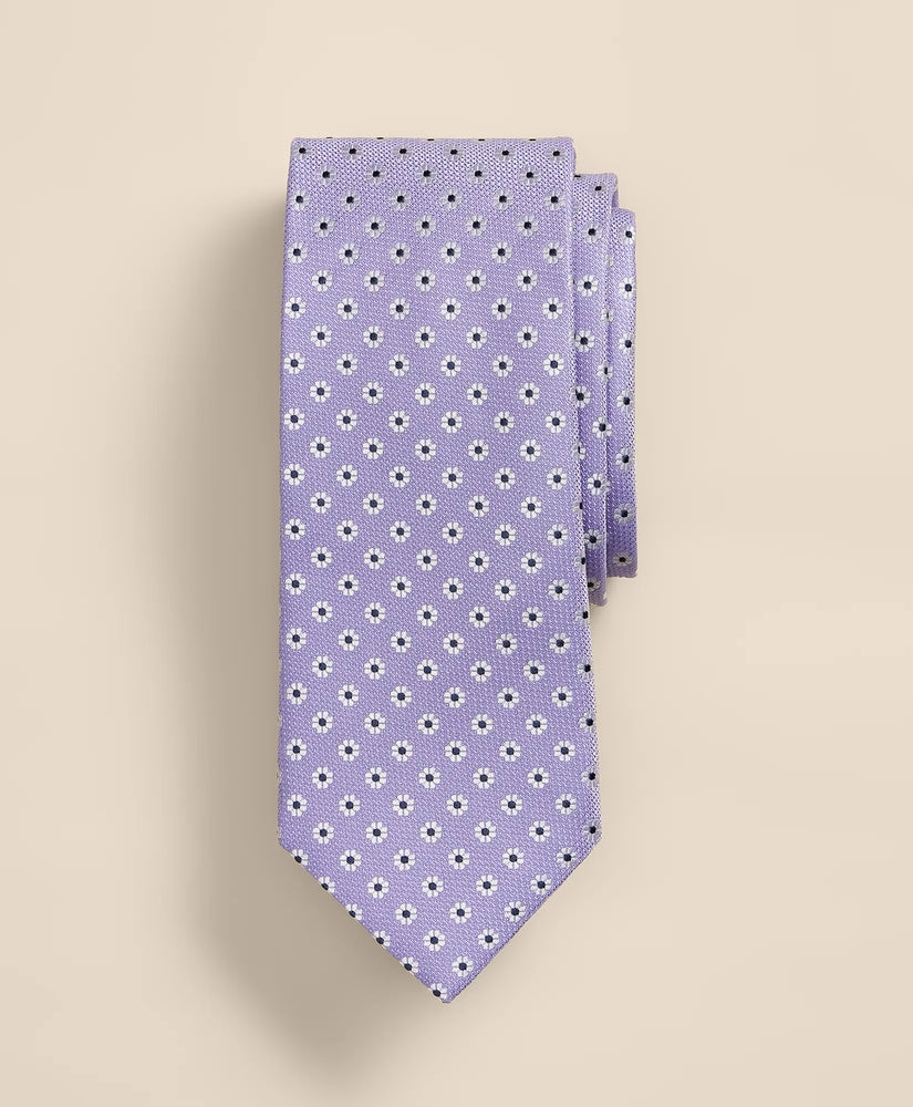 Brooks Brothers Men Silk Flower Foulard Tie