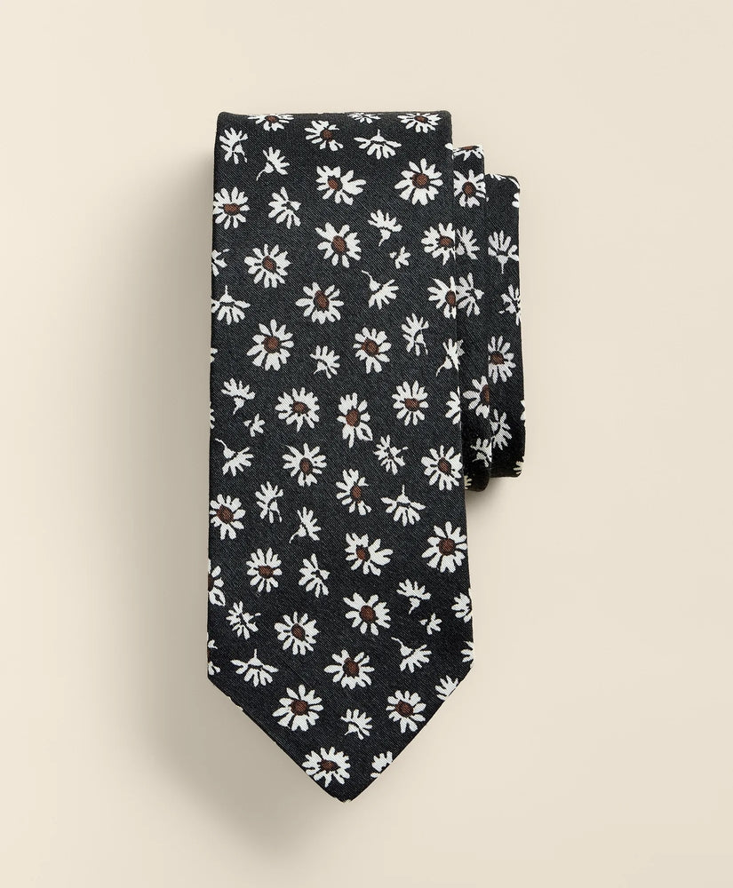 Brooks Brothers Men Linen-Silk Daisy Tie