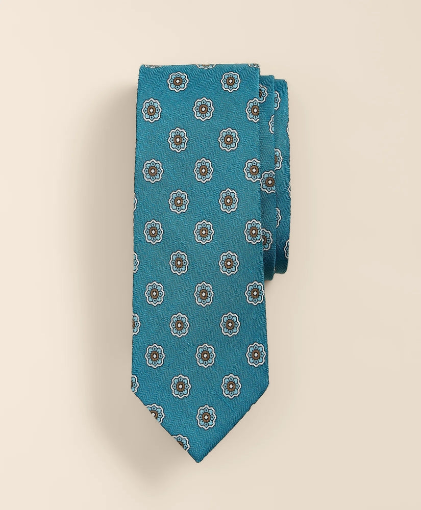 Brooks Brothers Men Silk-Linen Foulard Tie