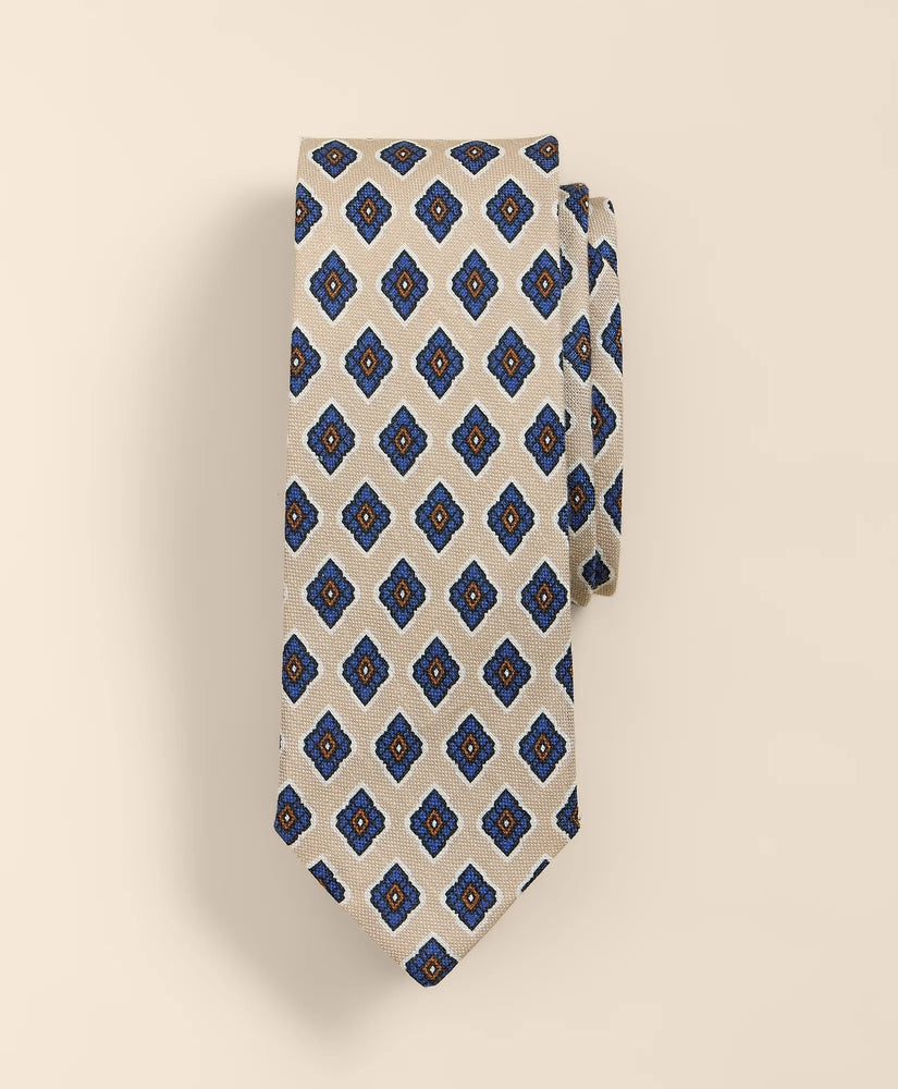 Brooks Brothers Men Linen-Silk Foulard Tie