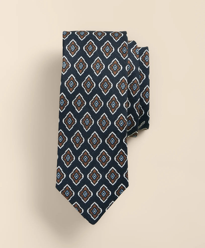 Brooks Brothers Men Linen-Silk Foulard Tie
