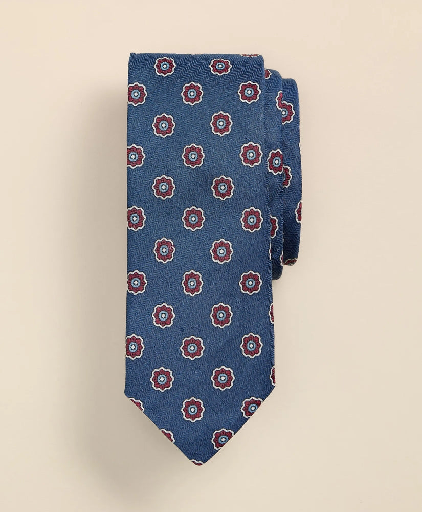 Brooks Brothers Men Silk-Linen Foulard Tie