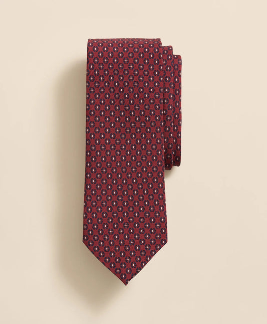 Brooks Brothers Men Silk Spaced Geometric Tie