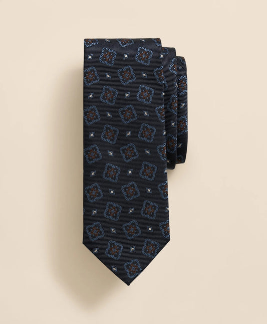 Brooks Brothers Men Silk Tossed Medallion Tie