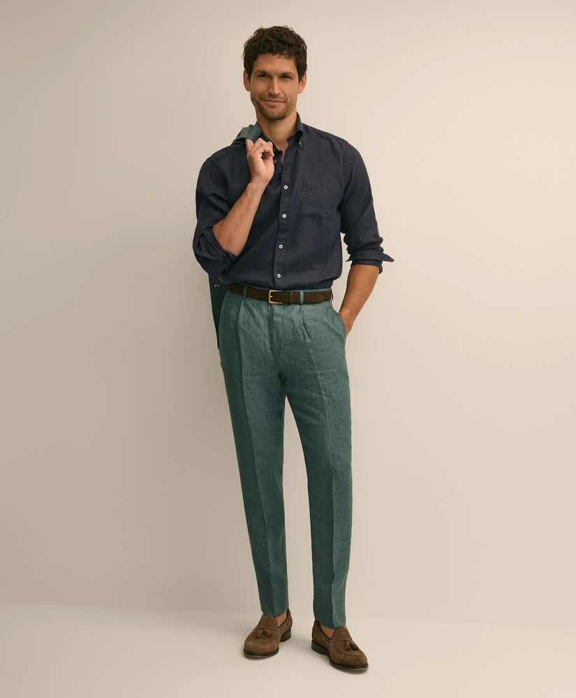 Brooks Brothers Men Slim Fit Linen Suit Pants