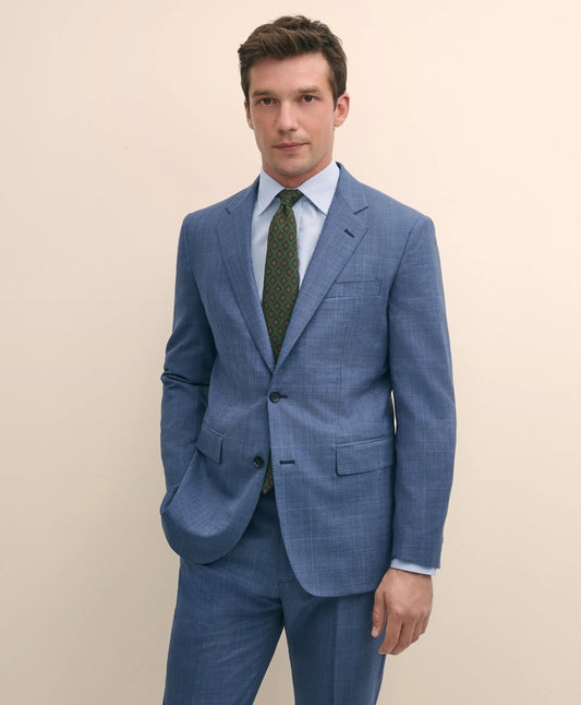 Brooks Brothers Tailored Slim Fit Wool Check 1818 Suit