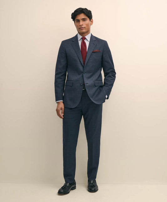 Brooks Brothers Men Slim Fit Wool Check 1818 Suit