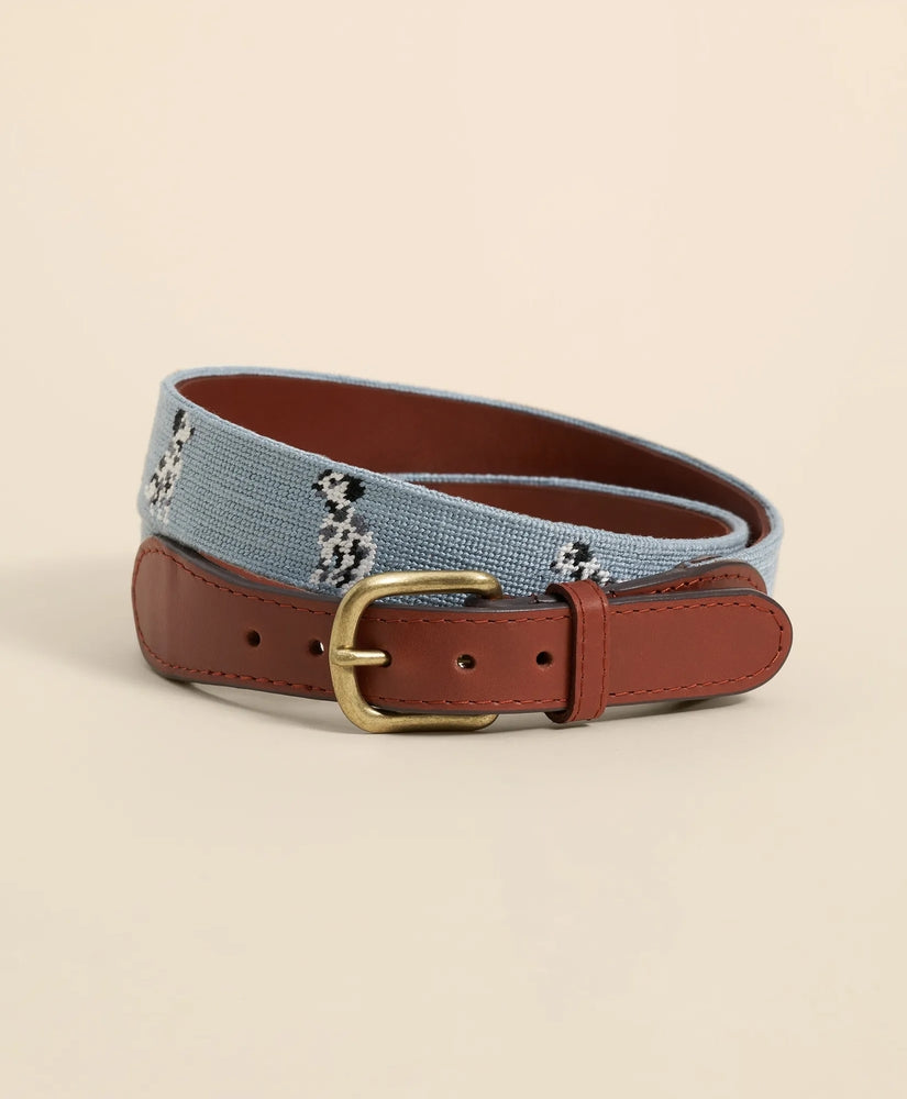Brooks Brothers Men Smathers & Branson Needlepoint Dalmatian Belt