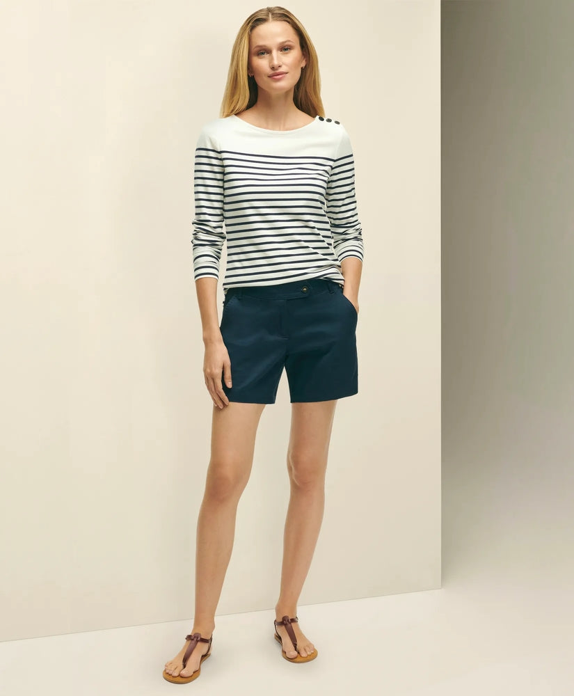 Brooks Brothers Women Stretch Cotton Twill Shorts