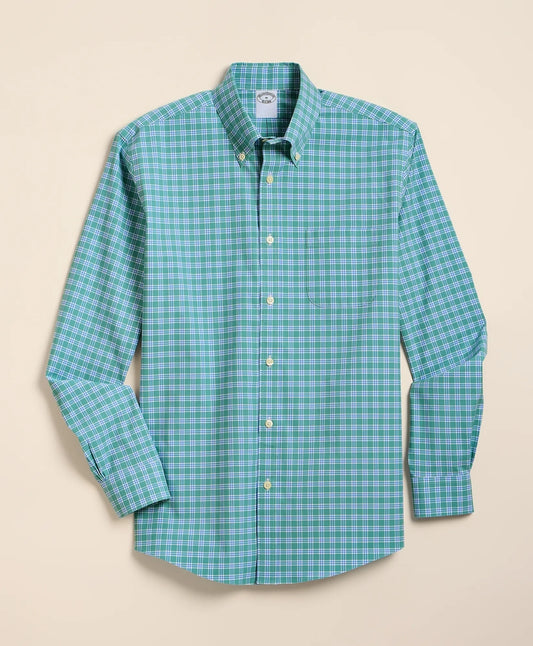 Brooks Brothers Shirts Stretch Non-Iron Poplin Polo Button-Down, Sport Shirt