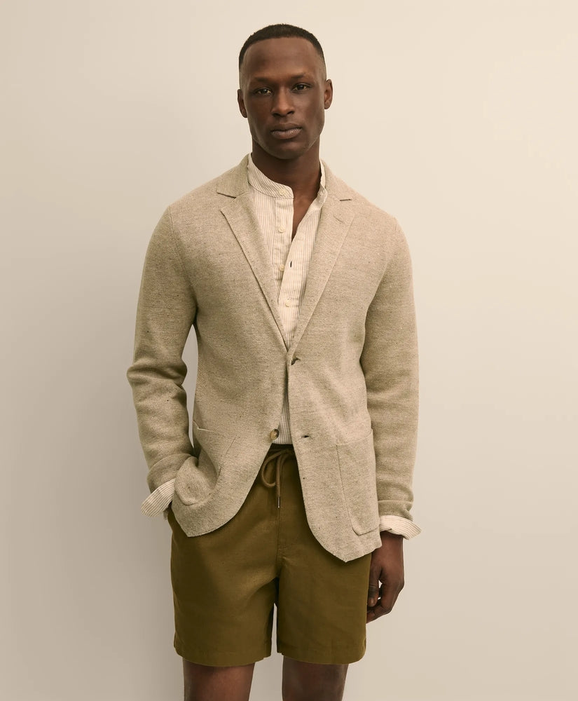Brooks Brothers Men Sweater Blazer In Linen-Cotton Blend