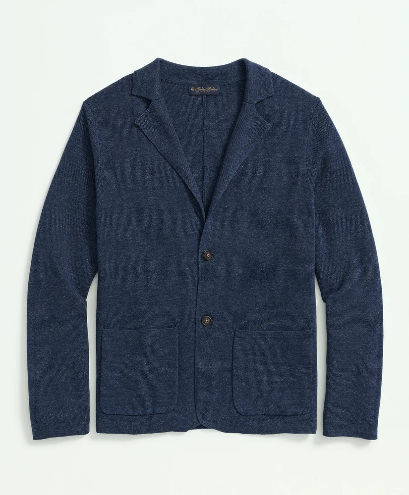 Brooks Brothers Men Sweater Blazer In Linen-Cotton Blend
