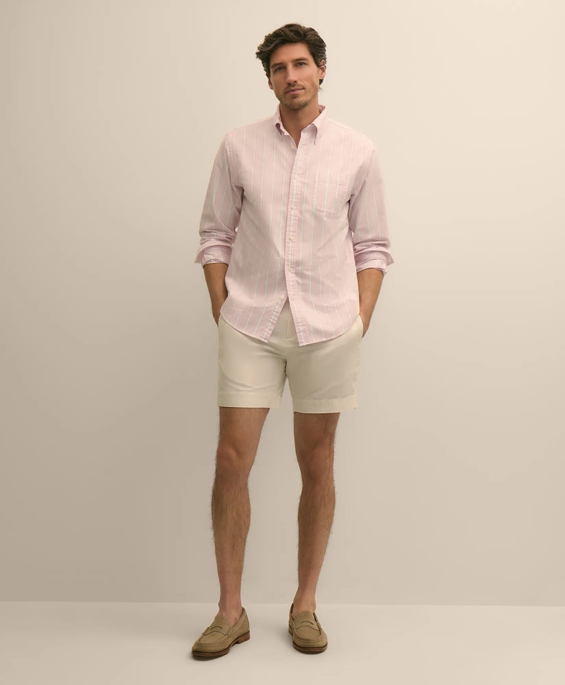 Brooks Brothers Men The 7" Linen-Cotton Shorts