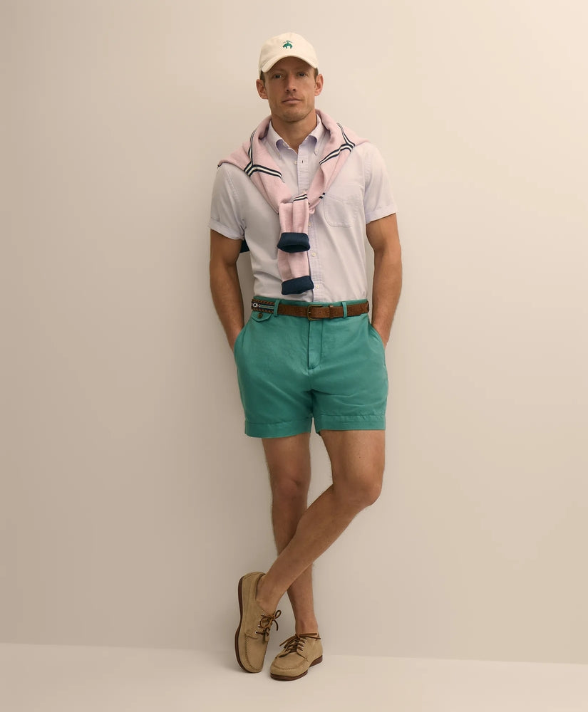 Brooks Brothers Men The 7" Linen-Cotton Shorts