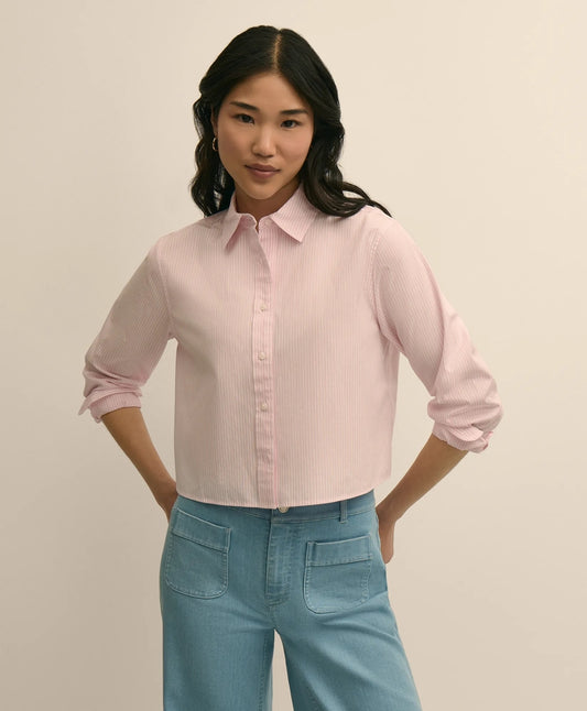 Brooks Brothers Shirts The Cropped Button-Down Striped Shirt