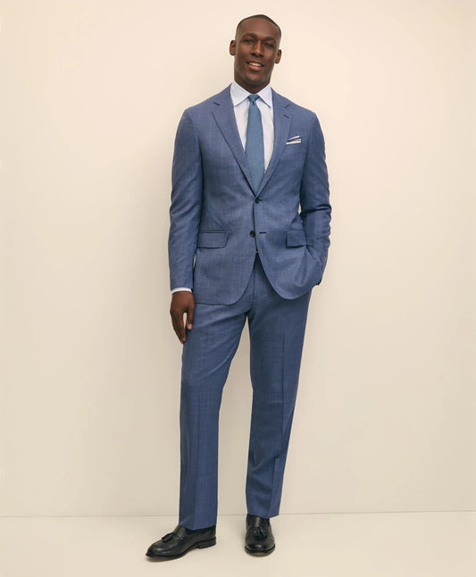 Brooks Brothers Tailored Traditional Fit Wool Check 1818 Suit