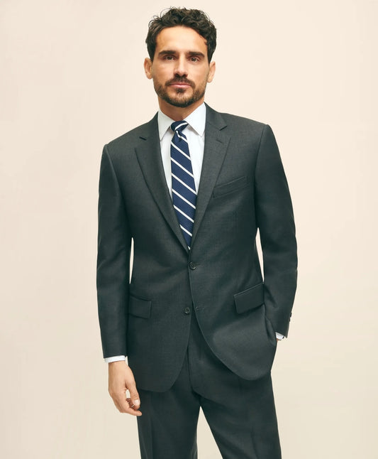 Brooks Brothers Tailored Traditional Fit Wool Tic 1818 Suit