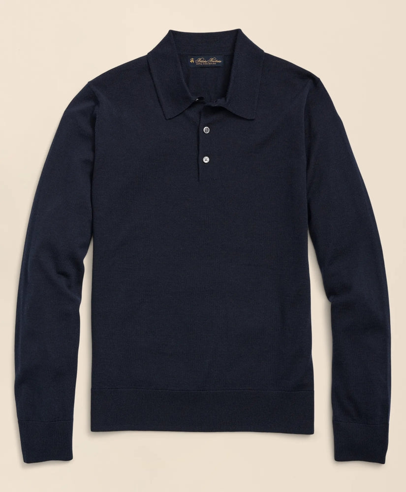 Brooks Brothers Men Ultimate Merino Wool Polo Sweater