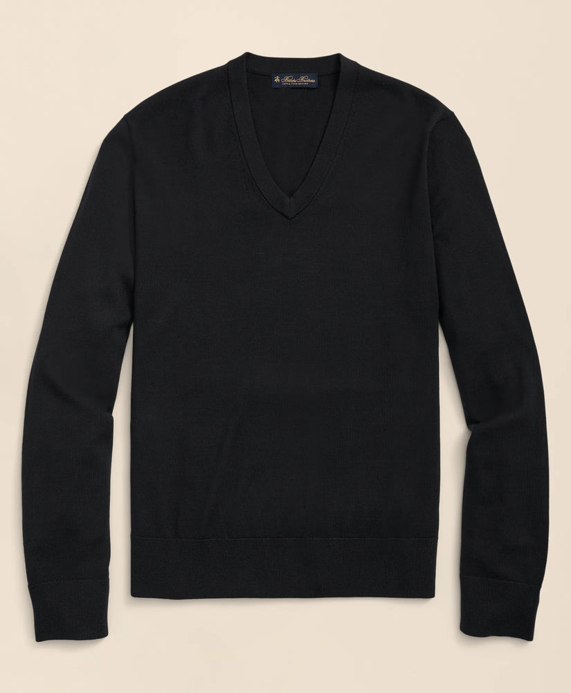 Brooks Brothers Men Ultimate Merino Wool V-Neck Sweater