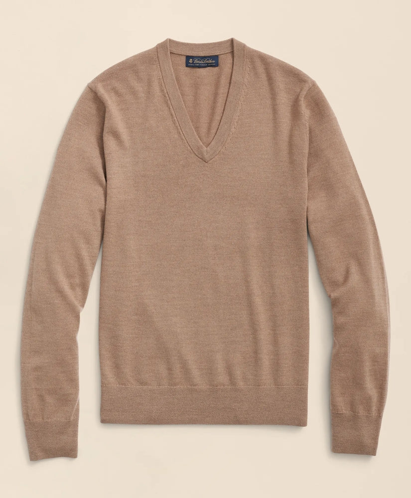Brooks Brothers Men Ultimate Merino Wool V-Neck Sweater