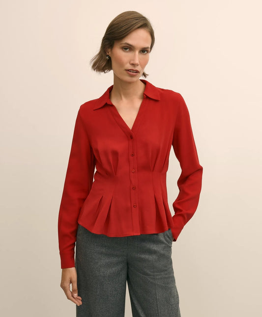 Brooks Brothers Sale Viscose Peplum Blouse