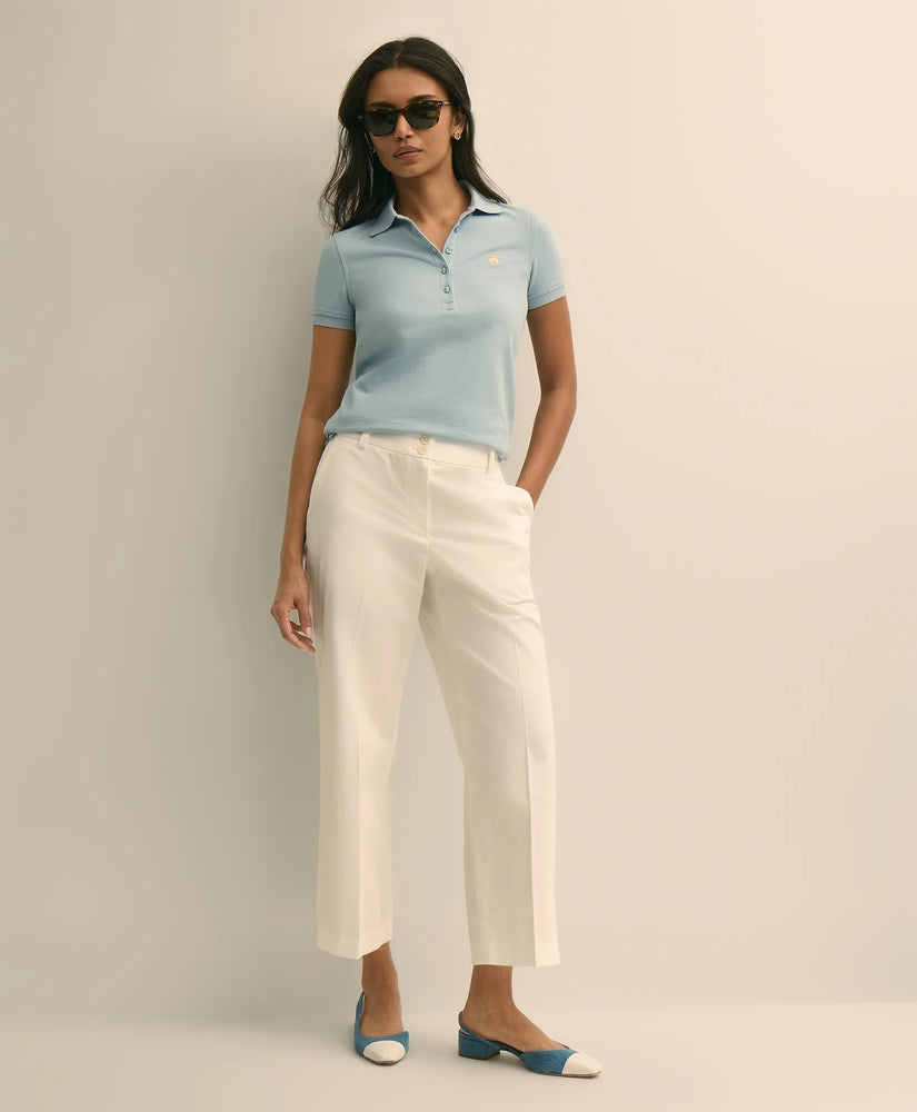Brooks Brothers Women Cropped Wide-Leg Advantage Chino