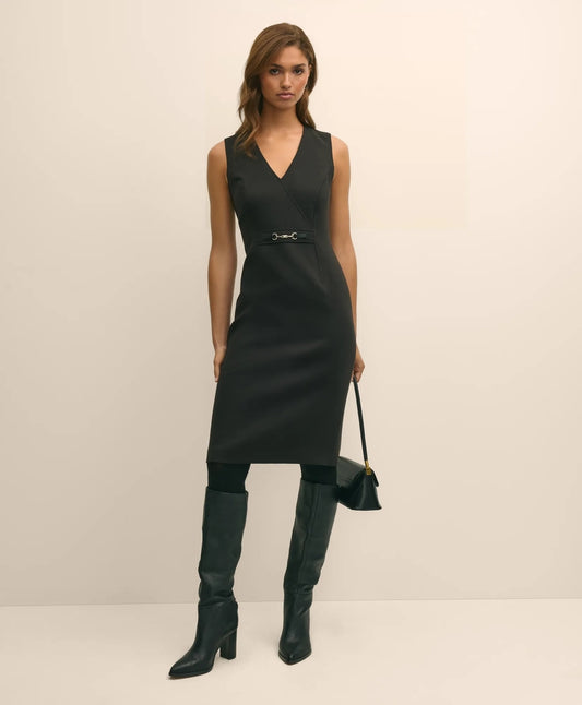 Brooks Brothers Sale Wool Blend Horsebit-Trim Sheath Dress
