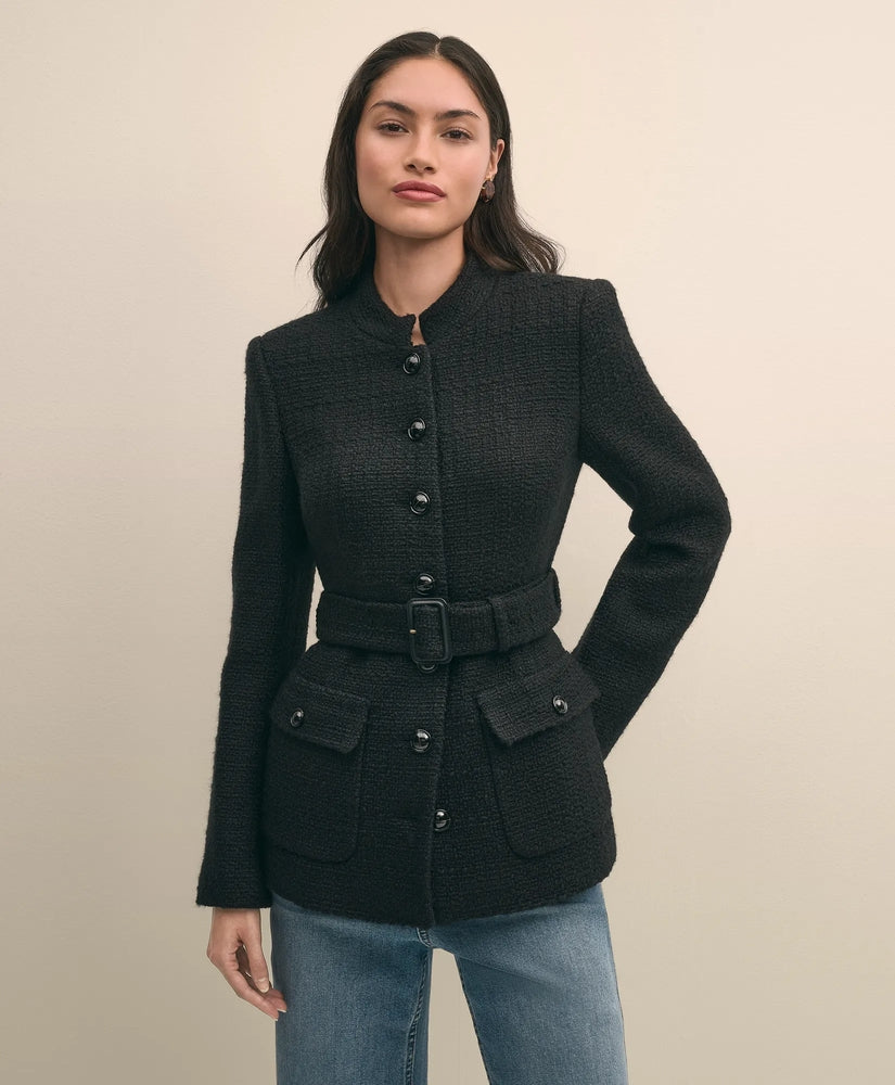 Brooks Brothers Sale Military Boucle Belted Jacket