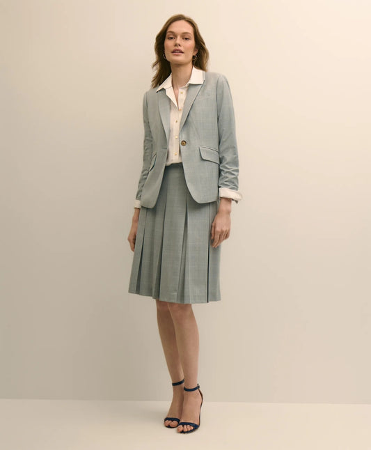 Brooks Brothers Women Wool-Blend Pleated Mini Skirt