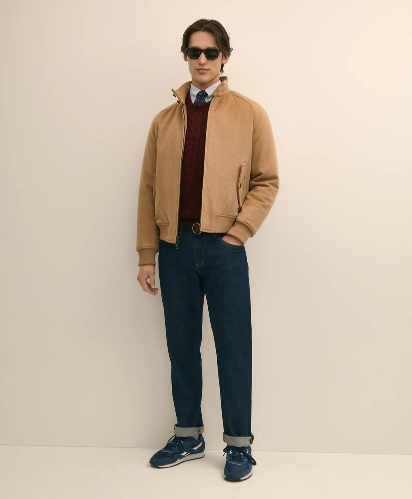 Brooks Brothers Men Wool Bomber Jacket