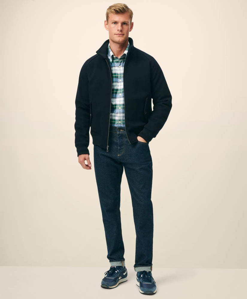 Brooks Brothers Men Wool Bomber Jacket