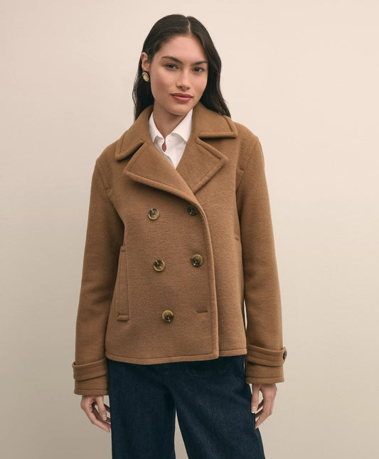 Brooks Brothers Sale Wool Double-Faced Cropped Peacoat