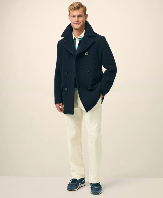 Brooks Brothers Men Wool Peacoat