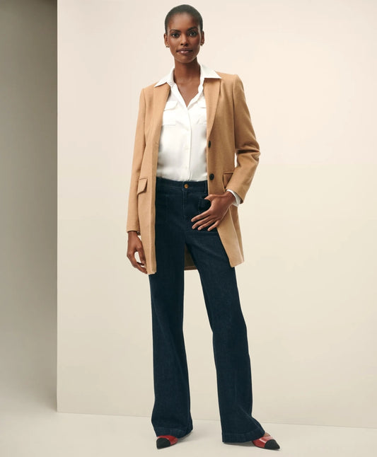 Brooks Brothers Women Camel Hair Car Coat