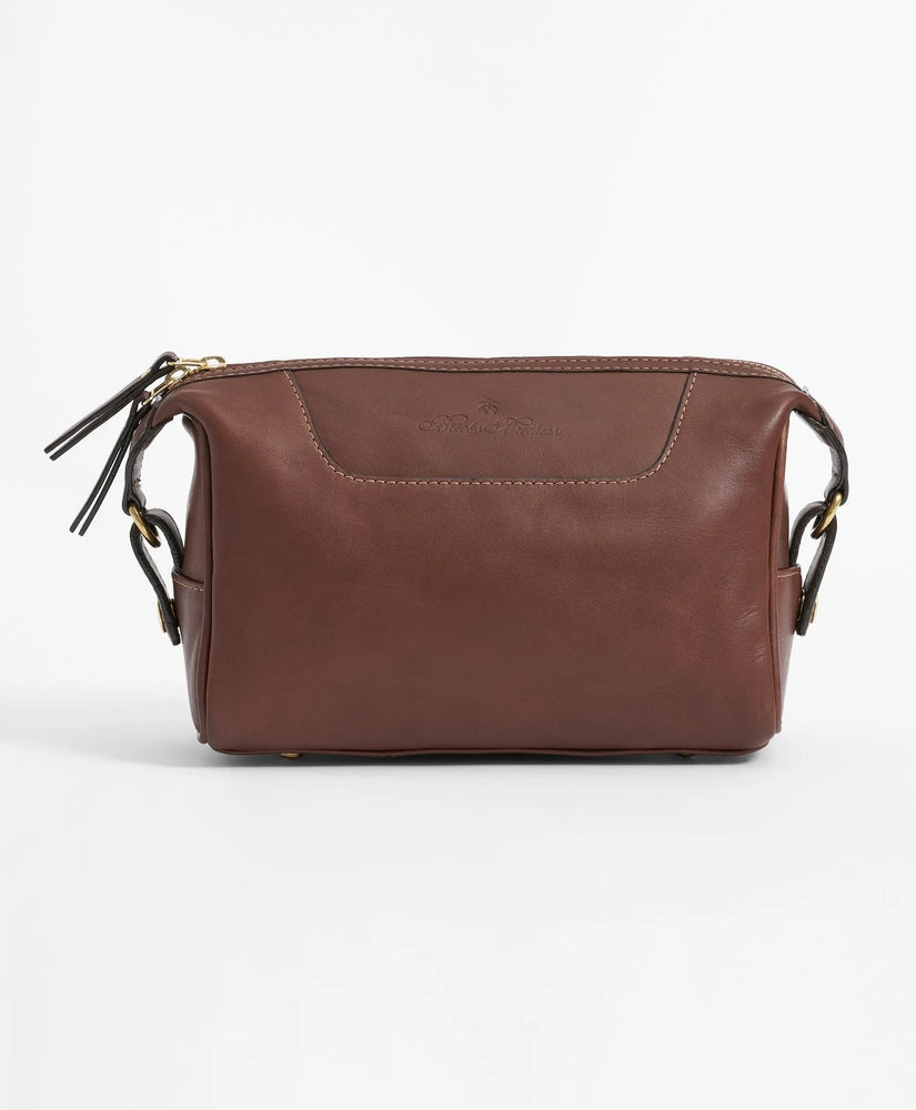 Brooks Brothers Men Leather Toiletry Bag