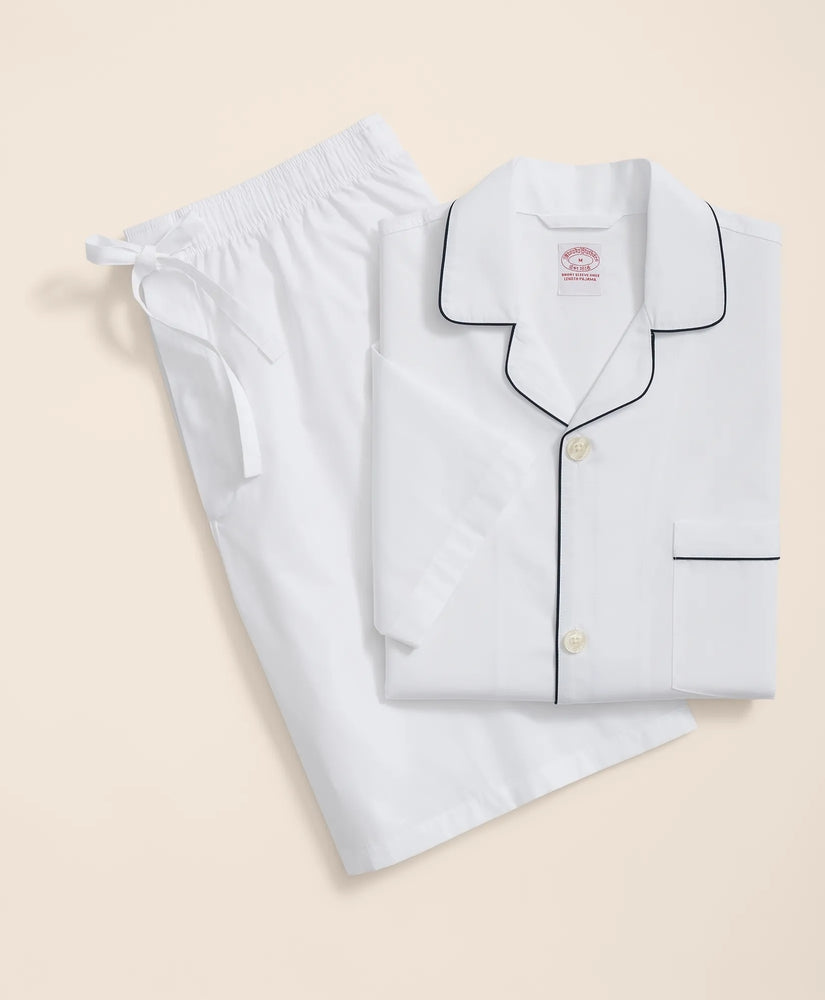Brooks Brothers Men Cotton Broadcloth Short Pajamas