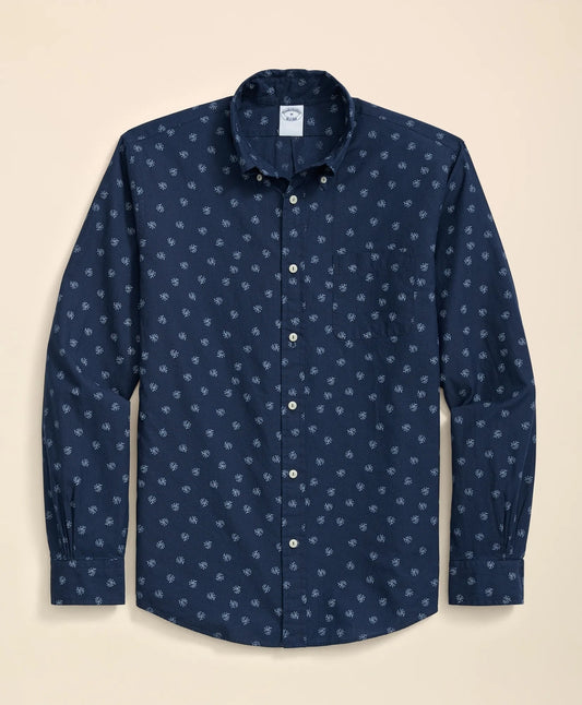 Brooks Brothers Sale Cotton Sport Shirt in Indigo Foulard Print