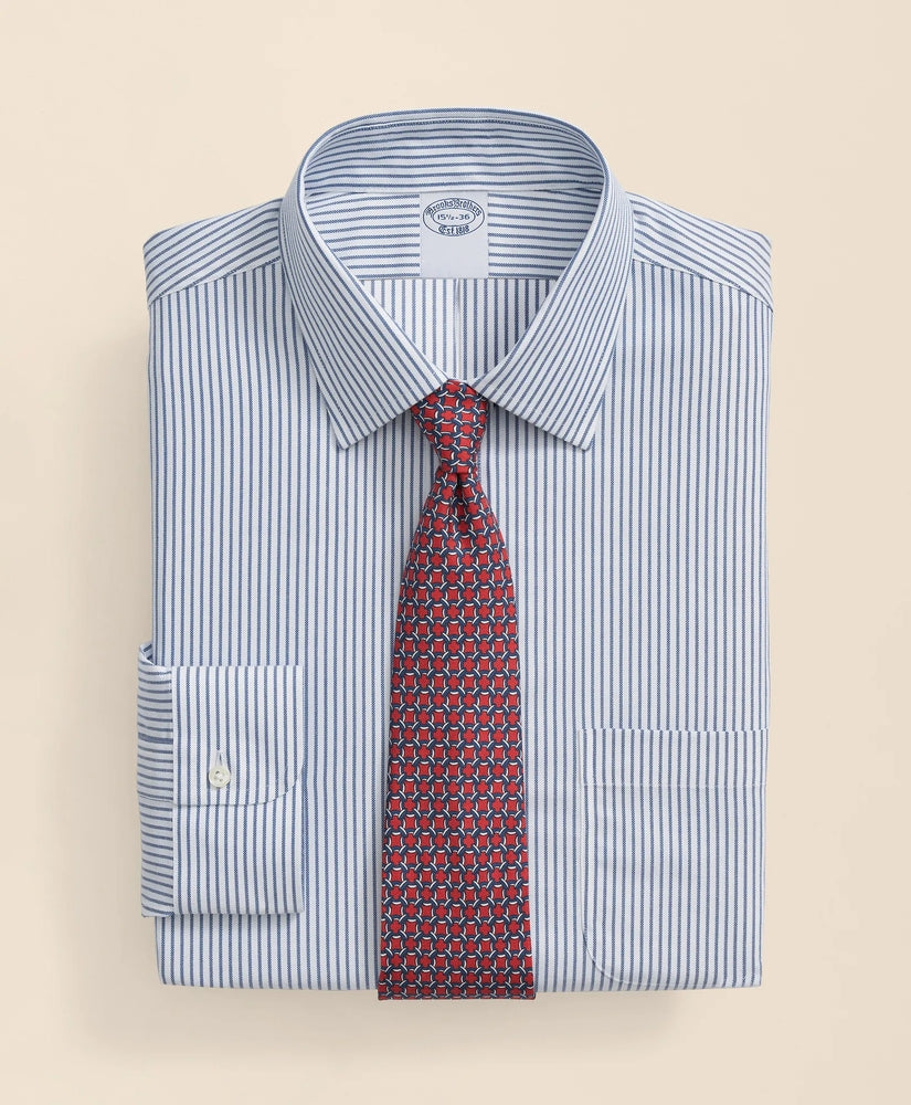 Brooks Brothers Men Brooks Brothers Explorer Collection Non-Iron Twill Ainsley Collar, Stripe Dress Shirt