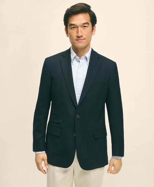 Brooks Brothers Tailored Classic Fit Stretch Wool Hopsack Blazer