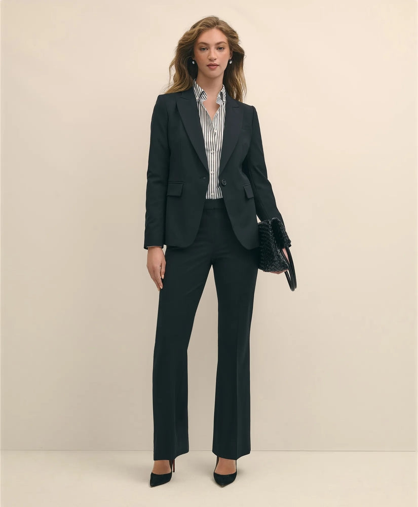 Brooks Brothers Women The Essentials Brooks Brothers Stretch Wool Flare Leg Trousers